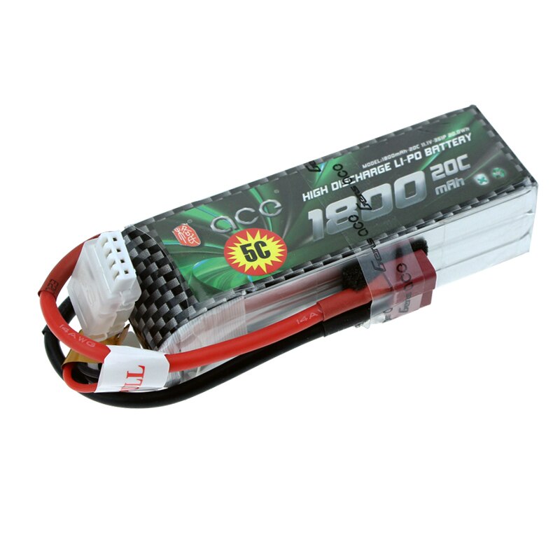 Gens ACE 2S Lipo 3S Battery 7.4V 11.1V 800mAh 1300mAh 1800mAh 2200mAh 3300mAh 4000mAh 5300mAh with T/XT60 Plug: 3S 1800MAH 20C