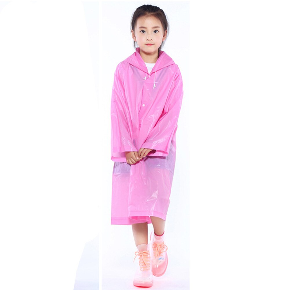 1PC Portable Reusable Raincoats Children Rain Ponchos For 6-12 Years Old Cartoon Raincoat Kids Children Windproof Rain Coat