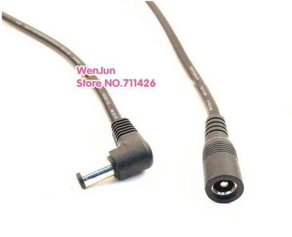 1.5M/3M/5M elbow 19V power extension cable DC 5.5*2.5 male to female power cable DC 5.5x2.5mm for notebook / Projector 1pcs/lot