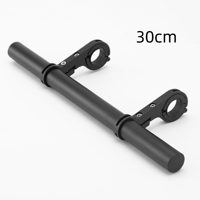 Extensor de manillar de patinete eléctrico, soporte de montaje de luz de bocina, adaptador elevador de manillar, lámpara de bicicleta, accesorios de linterna: Negro