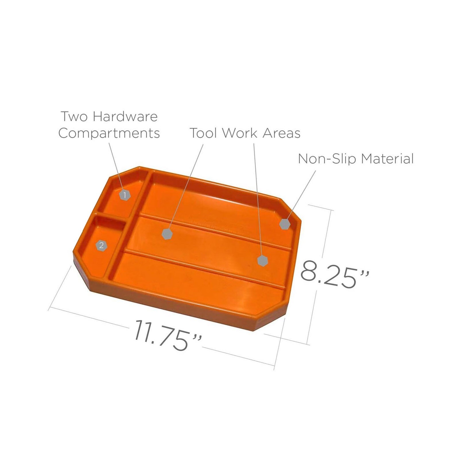 Automotive Non-slip Flexible Tool Holder Box Organizer Tray Nonslip Ultra Durabl Car Tools Storage Tray: B