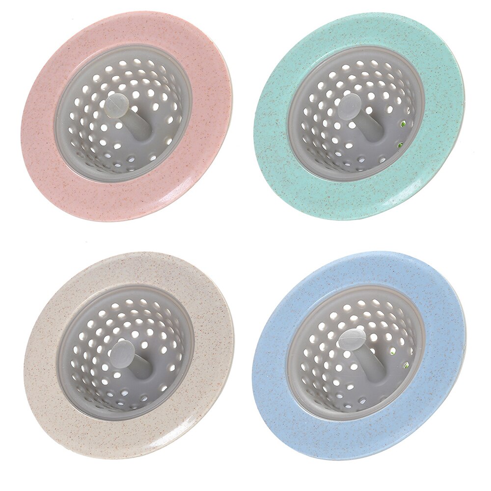 Silicone Sink Strainer Waste Plug Sink Filter Waste Collector Kitchen Bathroom Sink Filter Accessories Colanders & Strainers: color random