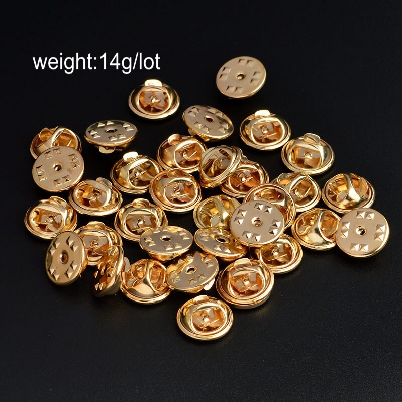 DIY Accessories 30pcs/lot Metal Rubber gold/silver color/black Butterfly buckle Pin caps Clasp Safety pin Jewelry Findings