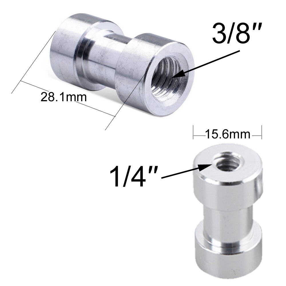 GAQOU 1/4 "3/8" Mannelijke Binnendraad Schroef Mount Adapter Statief Plaat Schroef EB Mount voor Camera Flash Statief light Stand Metal: 3