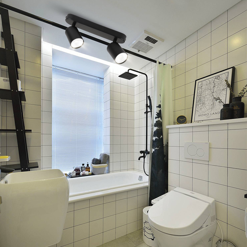 Faretto da soffitto per telecamera da letto Gu10 Faretto da parete moderno a binario flessibile per soggiorno, cucina, illuminazione a binario, bagno, dormitorio