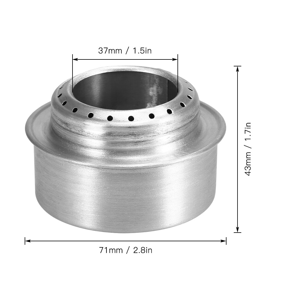 Bærbar mini aluminiumslegering alcoho komfyr med lokk utendørs camping fotturer ryggsekktur matlaging komfyr