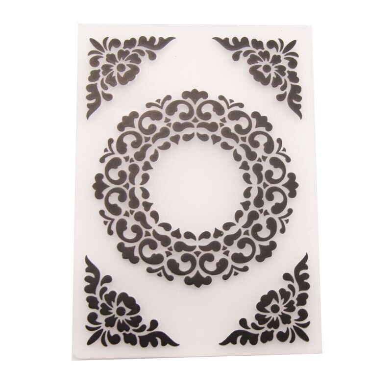 Wreath border Embossing folders Plastic Background Template for DIY Scrapbooking Crafts Making Photo Album Card Decor