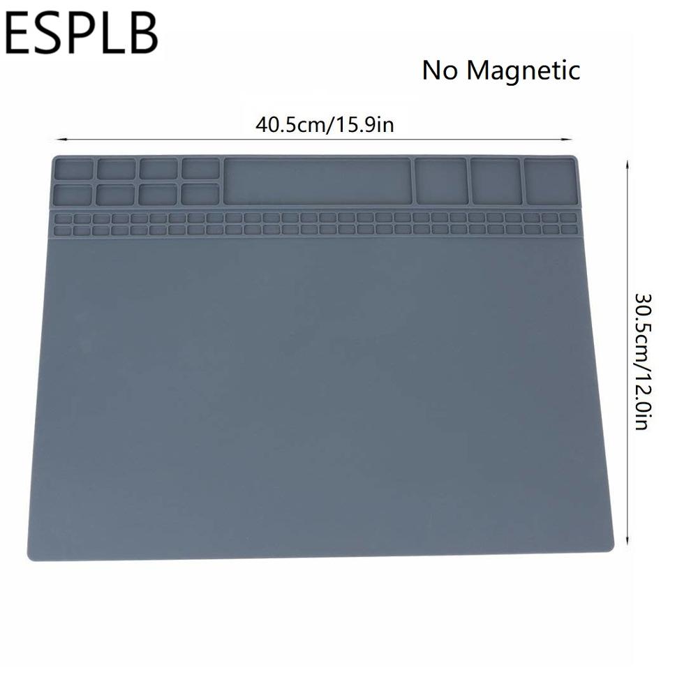 35cm*25cm/405mm*305mm Insulation Pad Heat-resistant BGA Soldering Station Work Pad Desk Mat Platform Repair Tools with Magnetic: 405mm No Magnetic