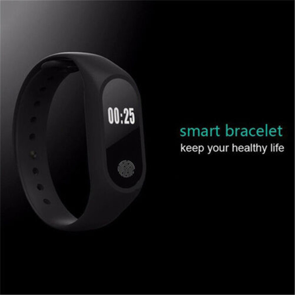 Bluetooth siliconen smartwatch voor dames en heren, hartslagmeter, fitness, slaaptracker, armband, horloge, waterdichte polsband