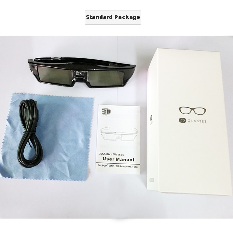 2Stck 3D Aktive Verschluss Brille DLP-Verknüpfung 3D gläser für Xgimi Z4X/H1/Z5 Optoma Scharf LG Acer h5360 Jmgo BenQ w1070 Projektoren