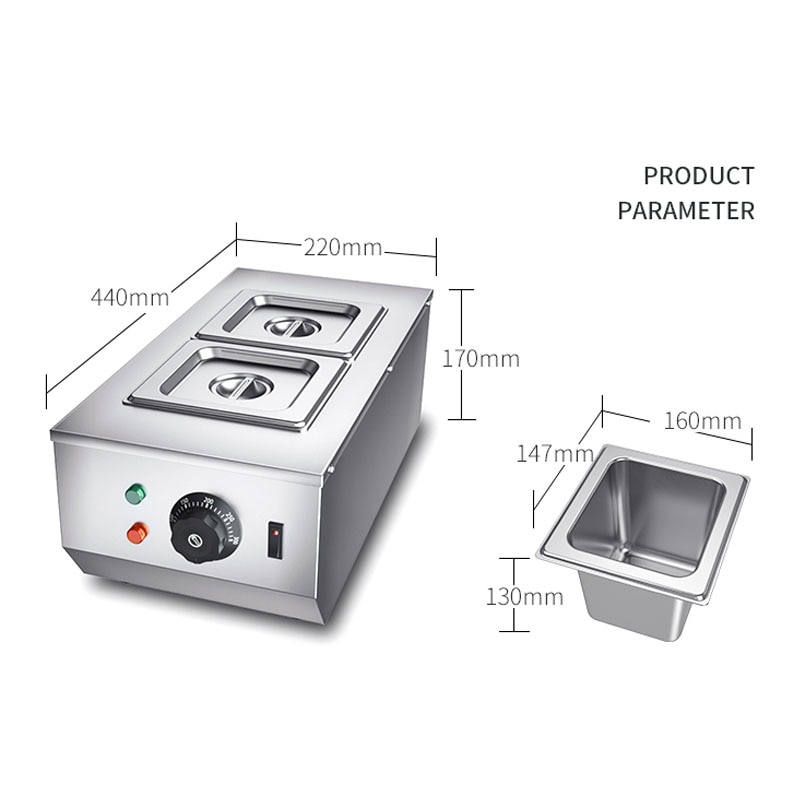 Chocolate melting pots commercial double chocolate dipping melting machine cylinder electric warmer melter 2 Lattices