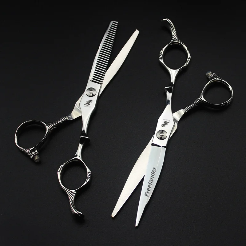 Freelander Barber Hair Scissors 6 inch Hairdressing Scissors With Japan Sink Screw Hair Cutting Thinning Scissors