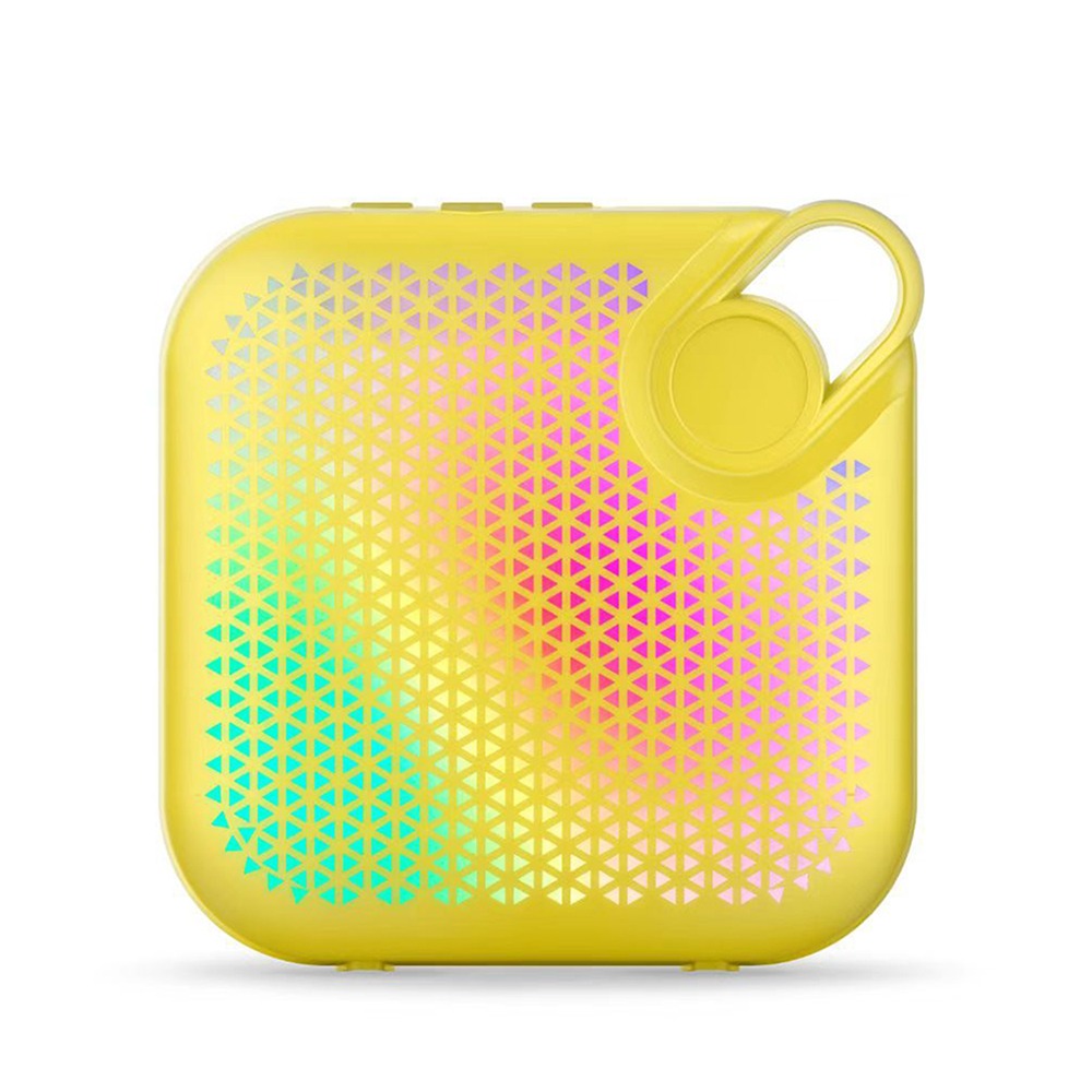 Mini haut-parleur Bluetooth Portable, caisson de basses sonore stéréo avec lampe d'ambiance, boîte de son sans fil, sonore, Super basses: Transparent