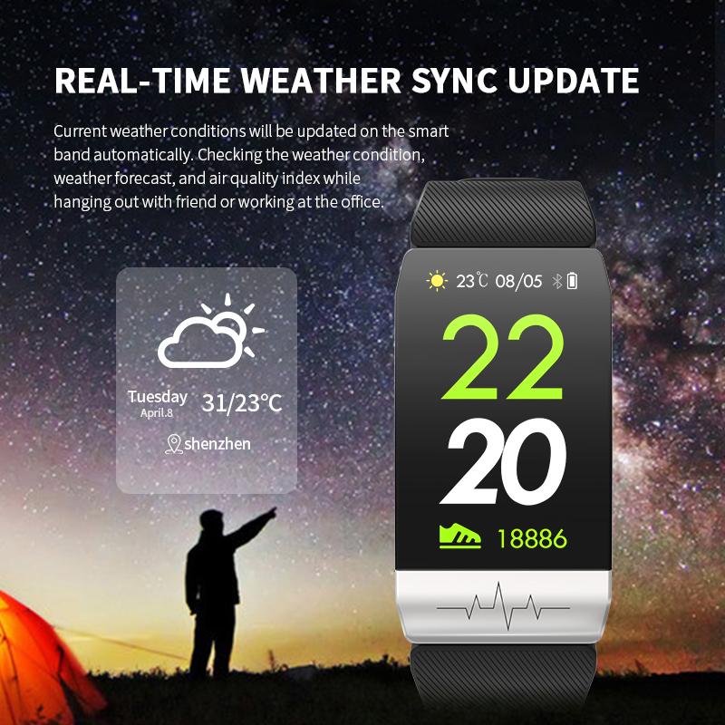 DTNO.I Smartwatch T1s - Body Temp EKG PPG - Heart Rate Monitor - Fitness Tracker for iOS Android