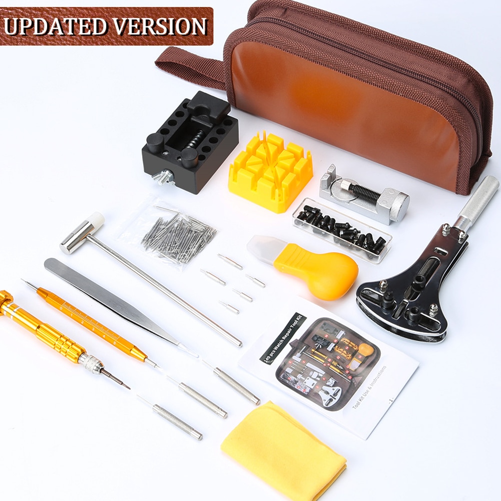 147 in 1 Watch Repair Tool Kits Maintenance Key Fob Watch Case Opener Link Remover Screwdriver Watch Strap Adjuster Watchmaker