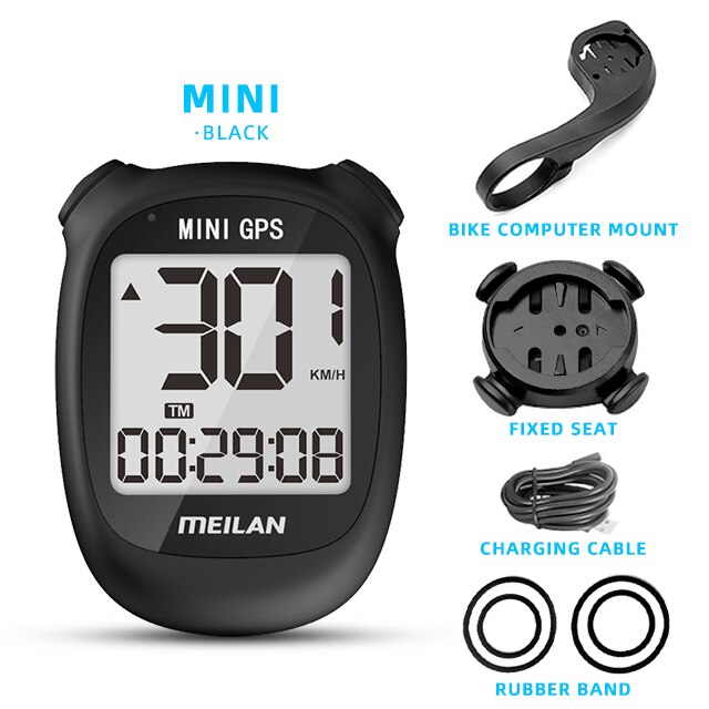 Meilan-MINI ordenador GPS para bicicleta, velocímetro, velocidad, altitud, DST, tiempo de paseo, inalámbrico, rojo, juvenil: M3 Black group