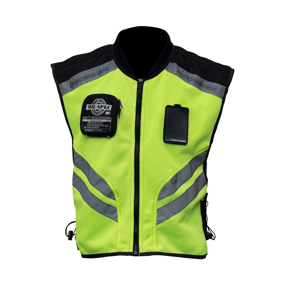 Rijden Stam Motorfiets Reflecterende Vest Motorbike Safty Kleding Moto Waarschuwing Hoge Zichtbaarheid Night Jas Vest Team Uniform: XXL