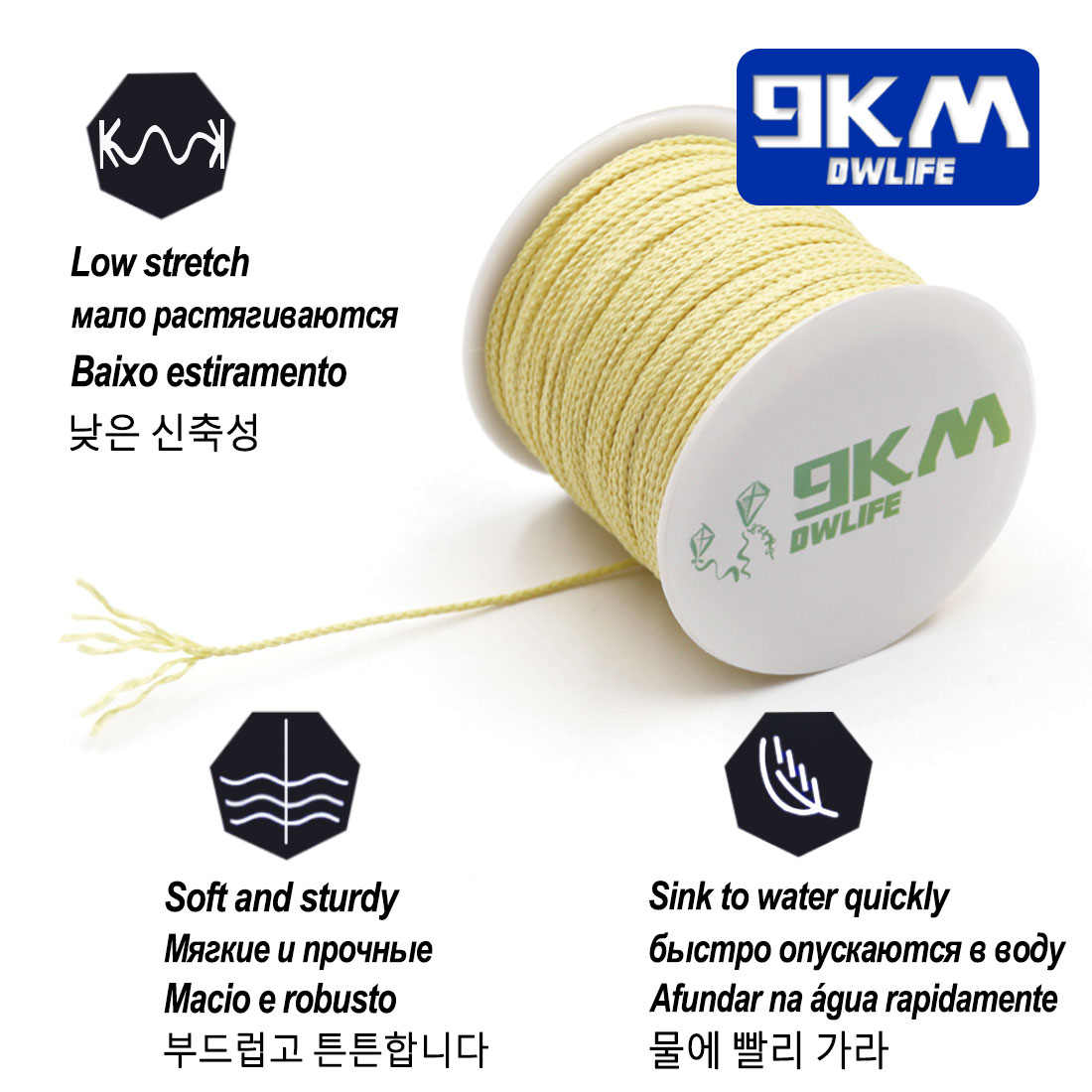 Línea de Kevlar trenzada de 0,4 ~ 3,5mm, línea de asistencia para pesca, alta resistencia a la tracción, cuerda para cometa voladora, Camping, senderismo, cable para exteriores