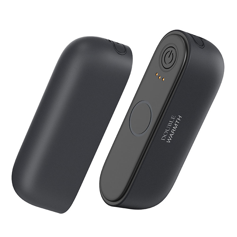 2-in-1 magnetischer elektrischer Handwärmer, 3000 mAh, wiederaufladbarer Handwärmer, tragbarer Handwärmer, Jagd, Golf, Campingausrügestochen, warme: Schwarz