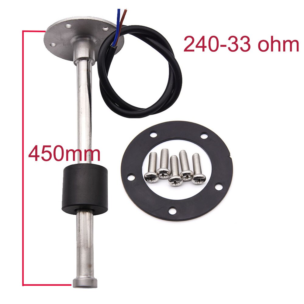 Auto Boot Brandstof Niveau Sensor Voor 0 ~ 190 Ohm 240-33 Ohm Brandstofmeter Met 150 200 250 300 350 400 500 550Mm Brandstof Verzenden Unit: 450mm 240-33ohm