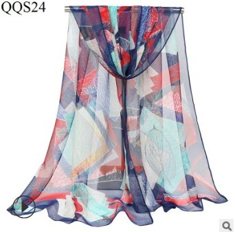 Geometrische print georgette chiffon sjaal zijden vierkante hijab coole sjaal dames foulard femme sjaals haar bufanda mujer: 1