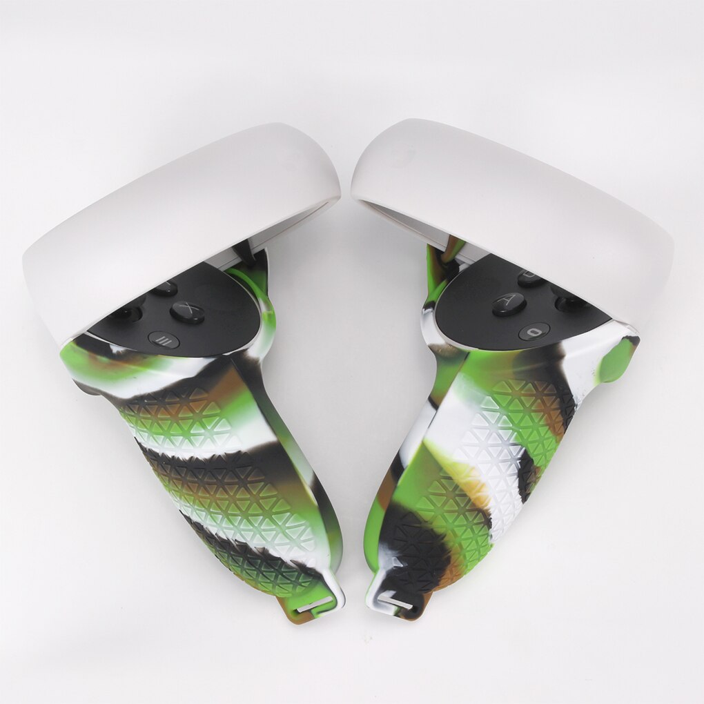 Vr Siliconen Cover Controller Beschermhoes Handvat Grip Covers Voor Oculus Quest 2 Vr Vr Glas Cover Half Controller