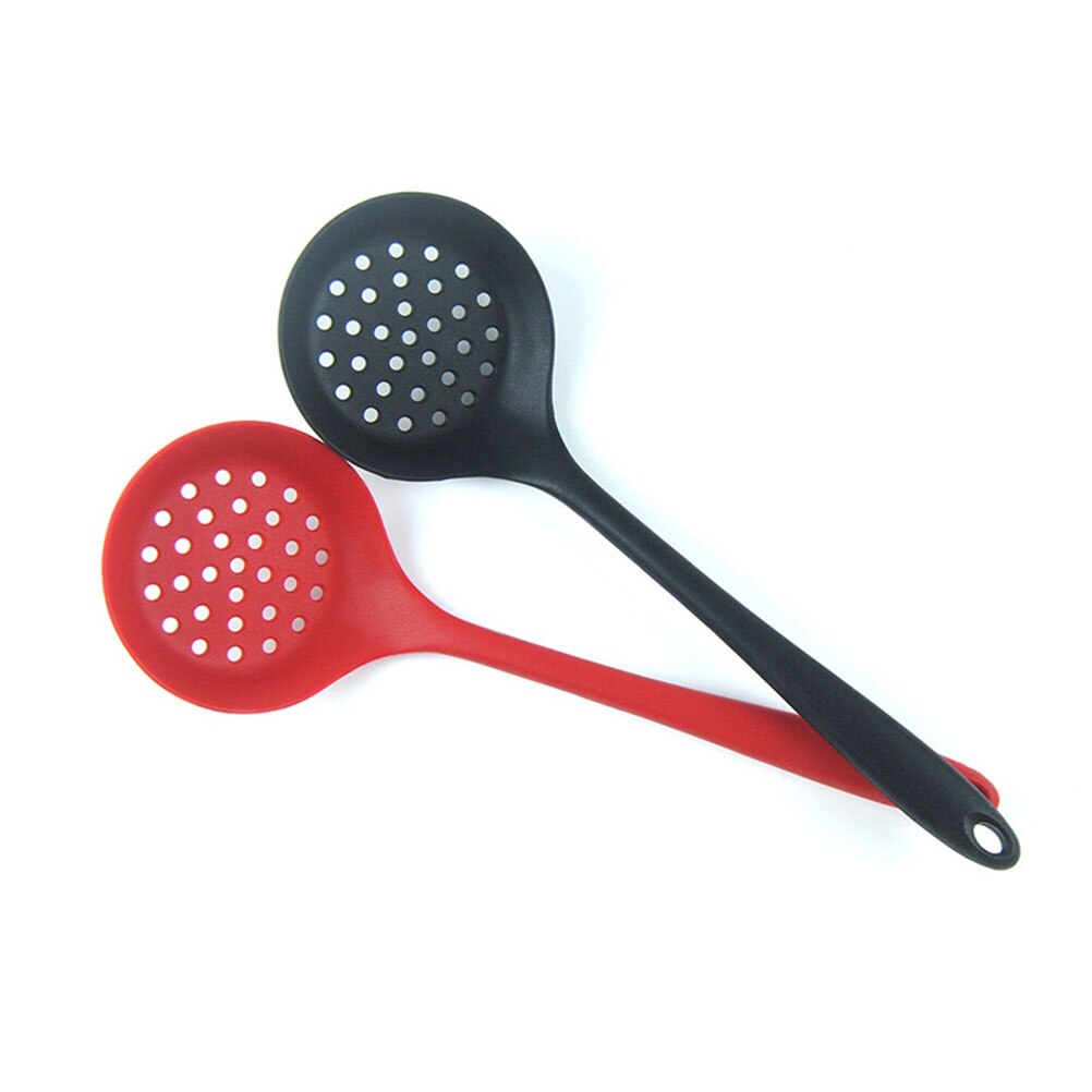 1 Pc Silicone Ingelaste Skimmer Spatel Siliconen Schuimspaan Skimmer Lepel Zeef Pollepel Met Lange Handvat