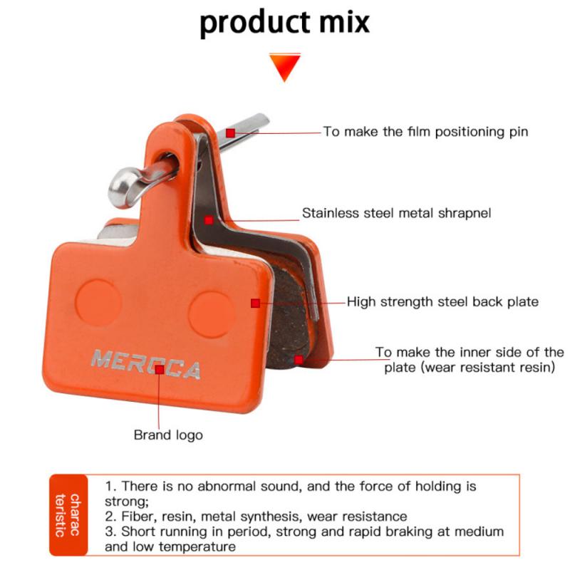 Pastillas de freno de bicicleta para BB5 M355 XT M446, piezas de bicicleta de montaña, pastillas de freno de disco orgánico de resina para ciclismo de carretera