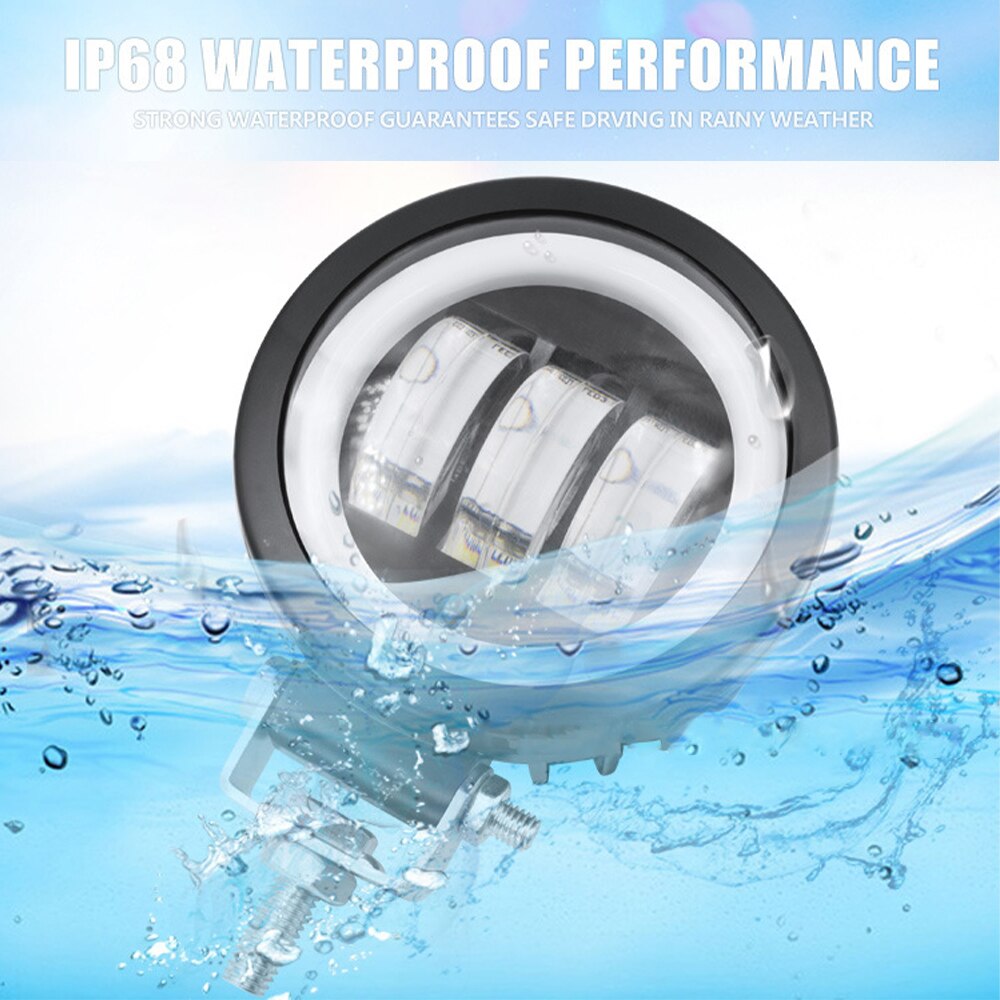 6D Lens 5 Inch Round Square Led Work Light For Car 4x4 Offroad Truck Boat UAZ ATV 12V 24V Led Angel Eyes Driving Lights。