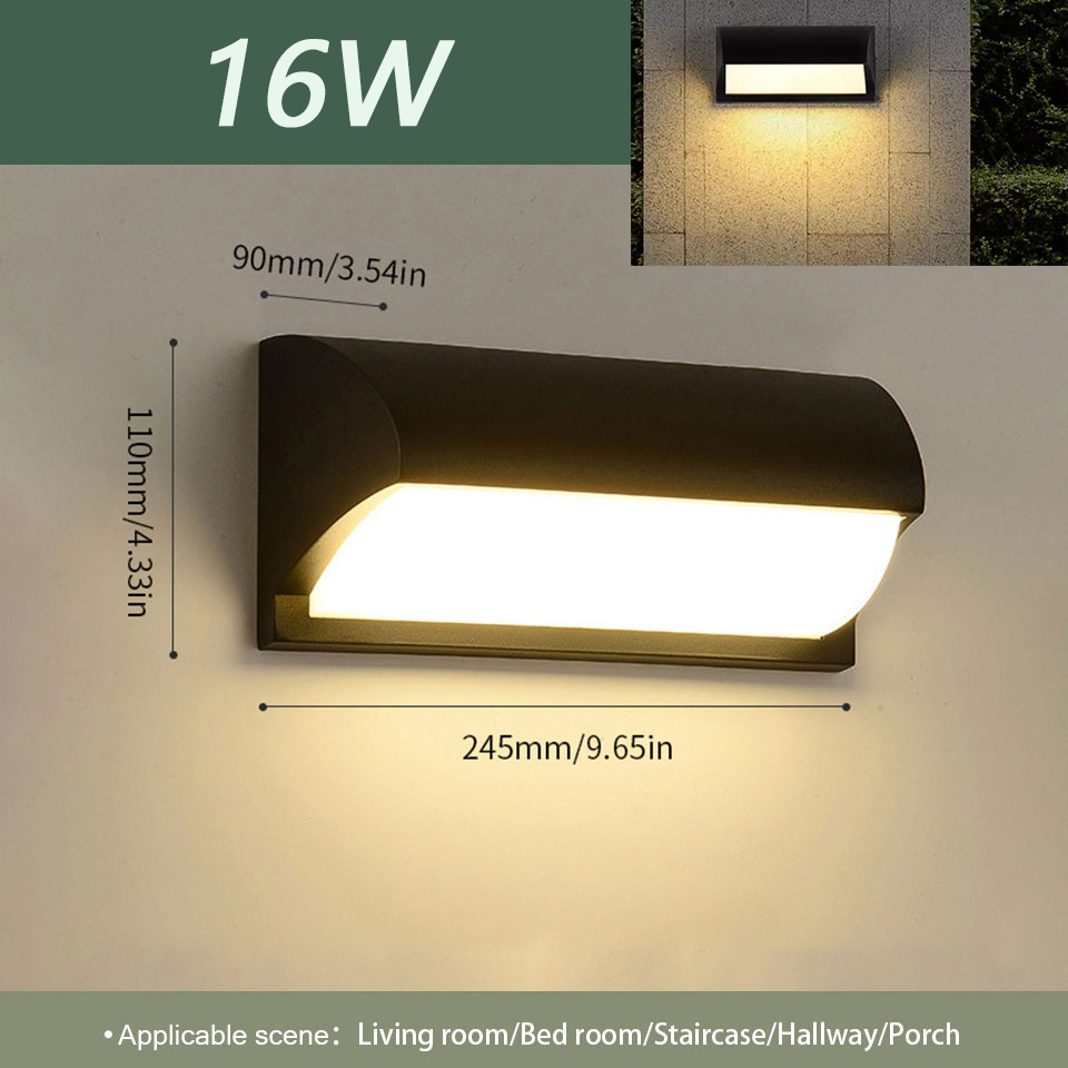 Led buitenwandlamp Waterdicht IP66 Bewegingssensor Led buitenverlichting Veranda Verlichting Balkon Tuinverlichting Buitenwandlamp: Light Grey / Rood / 6w