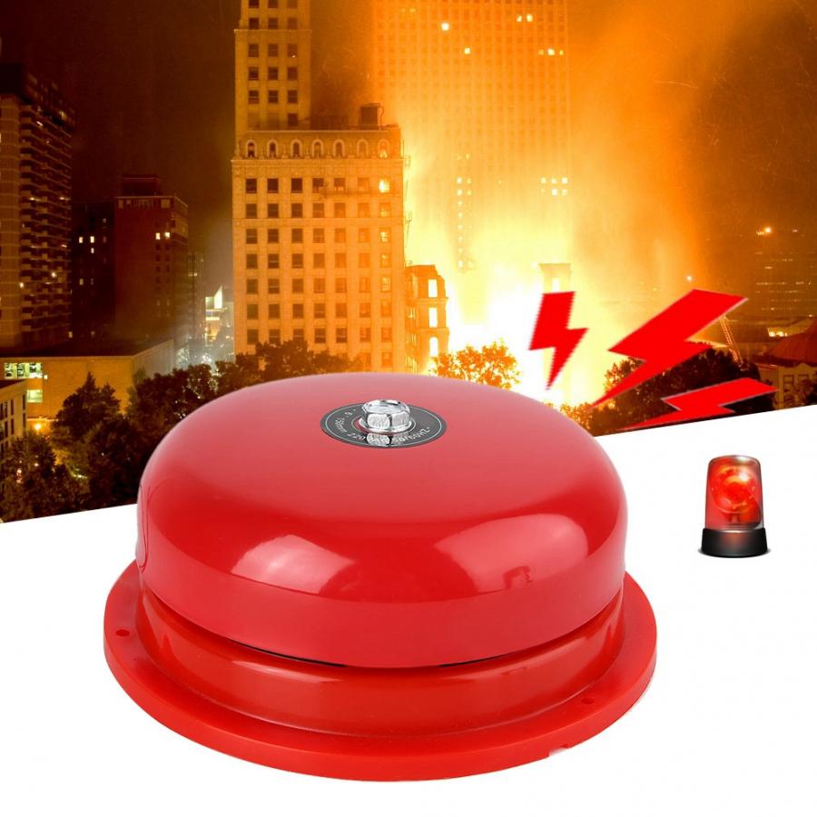 6 cali wewnętrzny strajk ze stali nierdzewnej elektryczny dzwonek 100db alarm elektryczny dzwonek AC 220V DC 24V DC 12V szkolny dzwonek fabryczny