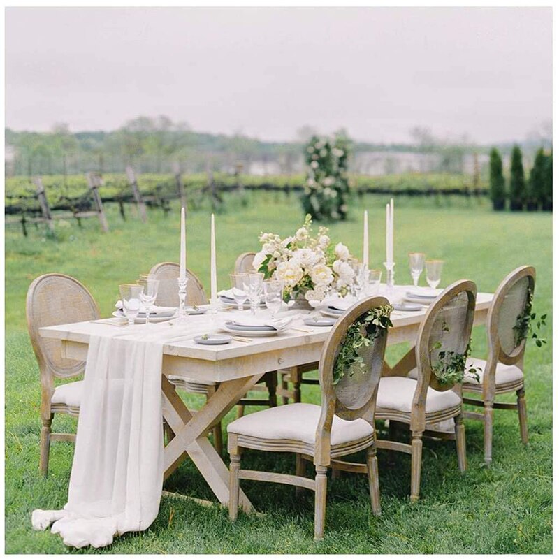 Kit de 2 piezas de flores para arco de boda, Rosa Floral Artificial de marfil con 1 paño de tela blanca para ceremonia, recepción, decoración de fondo