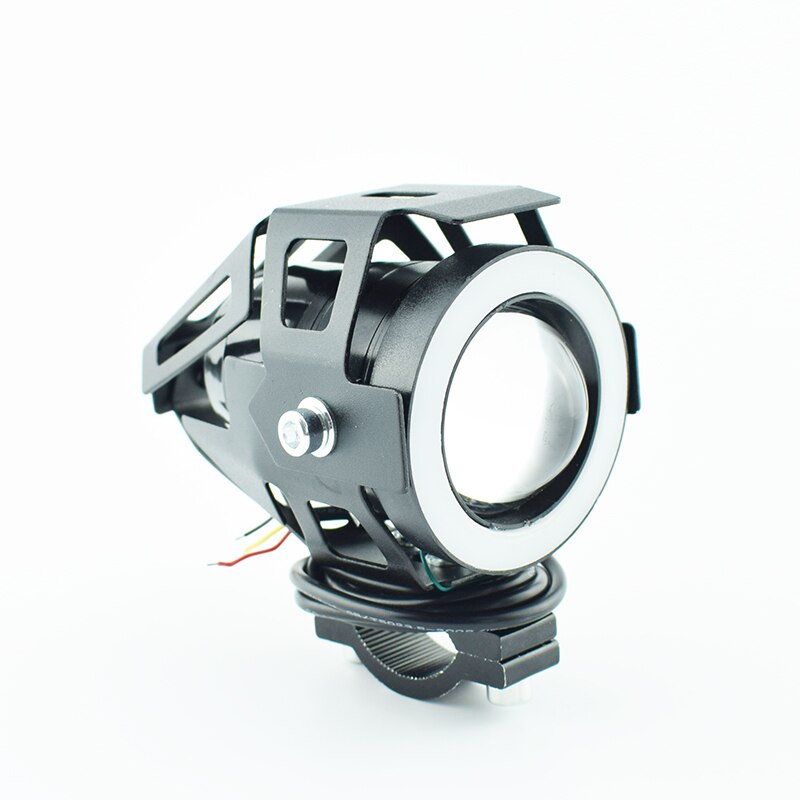Faro LED para motocicleta U7, luz LED para motocicleta U7, 12V, 125W, 7 colores de conducción para motocicleta, faro auxiliar con Motor superbrillante, Luz antiniebla para bicicleta, 2 uds.