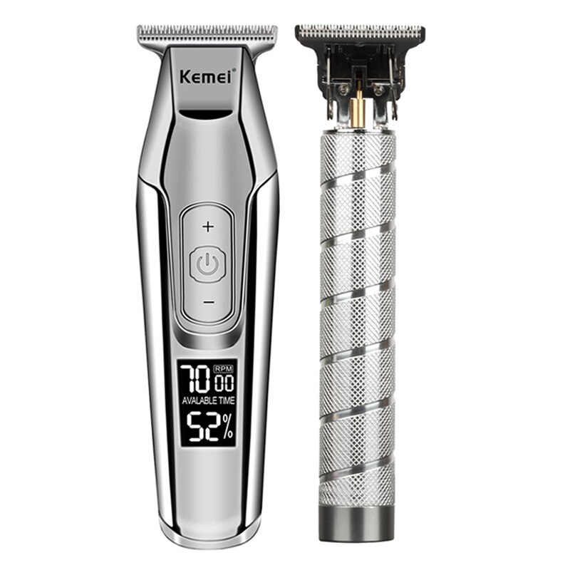 Kemei Haar Snijmachine Tondeuse Elektrische Scheerapparaat Voor Mannen 3 Stuk Set Kemei Tondeuse Trimmer Voor Mannen Usb Opladen haar Trimmer: Rood