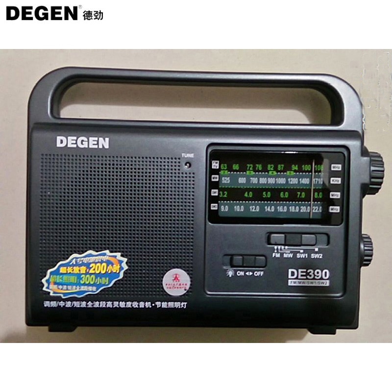 DEGEN-receptor digital de banda mundial DE390, Radio FM estéreo, MW, SW, DSP, sensibilidad Local, portátil,