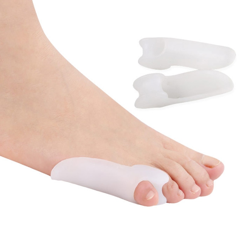 2pc Little Toe Varus Separator Bone Corrector Straightener Silicone Gel Foot Bunion Hallux Valgus Point Fingers Protector TSLM1