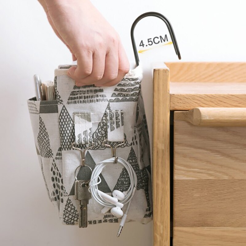 Organizador colgante para cama, bolsa de almacenamiento con múltiples bolsillos para dormitorio, litera, rieles de cama de Hospital, 1 ud.