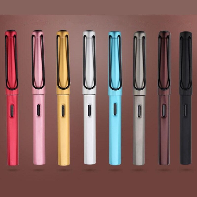 1pc Gold Metal Calligraphy Pen Writing Brush Watercolor Fountain Pen Soft Hair Painting Drawing Office School Supply Stationery