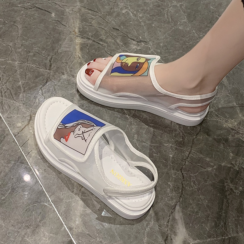 Dame sandaler damesko dame sommer kile komfortable sandaler dame slip-on flate sandaler dame sandalier  a772
