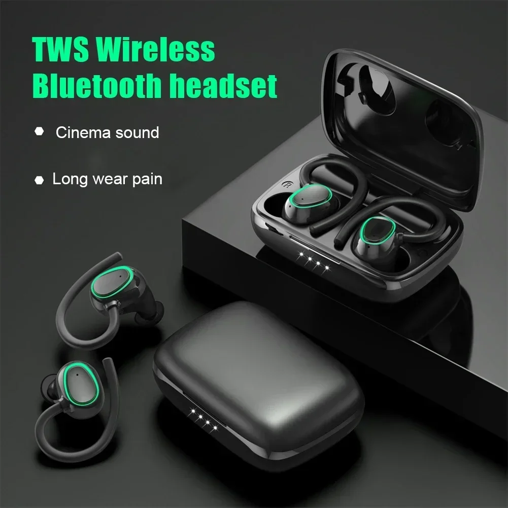 Dual Wear Sport Draadloze Headset Ipx7 20 Uur Speeltijd Zwemmen Waterdichte Bluetooth-Compatibele Oortelefoon Stereo Oordopjes