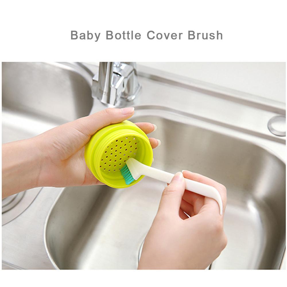 2 pçs/set Estreito Punho Longo Escova de Limpeza Portátil Tampa do Frasco De Leite Do Bebê Escova Escovas De Limpeza Lacuna Lacuna Bebê Casa Abastecimento