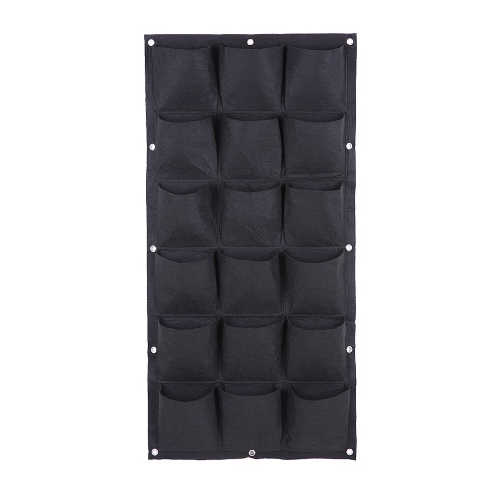 Green Wall 18 Pockets Planting Bag Pocket Vertical Wall Planter Garden Balcony Plant Grow Bag Gardening Accessory