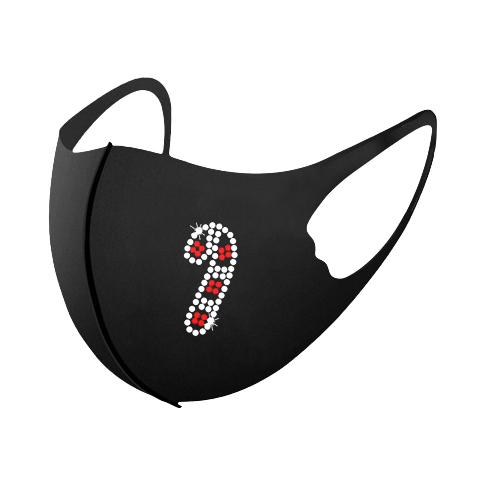 Mascarilla de cara de ciclista para adultos, máscaras de Navidad, con diamantes, reutilizables, para prevenir la contaminación, para exteriores