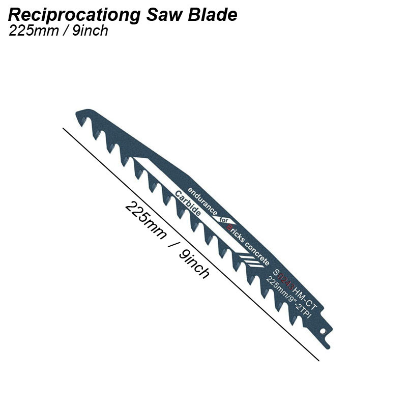 Reciprozaagblad Sloop Metselwerk Sabel Carbide Legering Hard Gesneden Baksteen Houten Blok PVC Buis Poreuze Beton Tanden Getipt: Rood