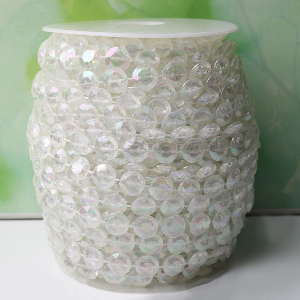 DIY Acrylic Beads Garland Rhinestone Strings Crystal Bead Curtain Wedding Decoration: 30M