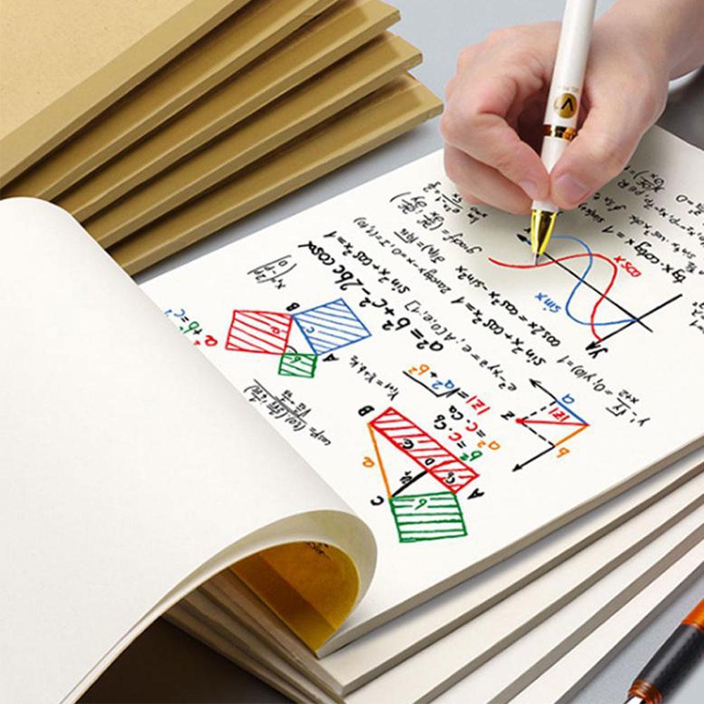 A4 Notebook Blank Inner Page Graffiti Draft Sketchbook Pages Note Paper Painting Thickened Beige 40 For Sketching J7J6