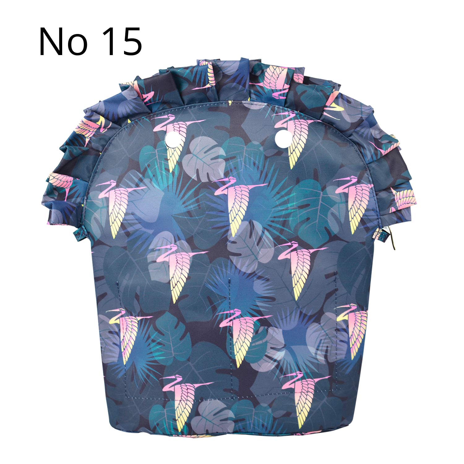 TANQU Floral Frill Pleat Lining Zipper Pocket for Obag 50 composite cloth Insert with Inner Waterproof Coating for O Bag 50: No 15