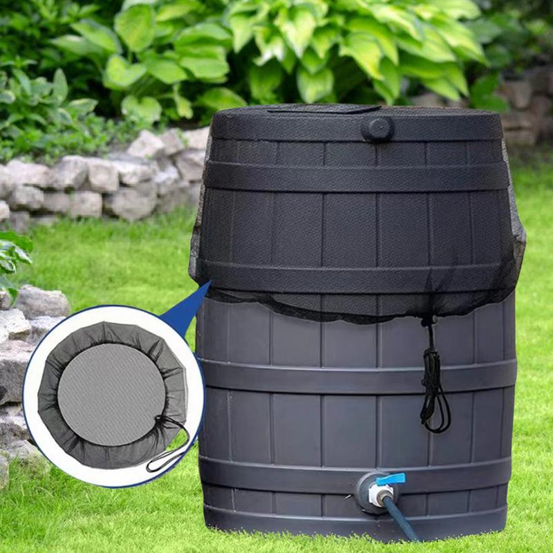 Regenwatercollector Netto Cover Verstelbaar Trekkoord Wateremmer Filter Net Anti-insecten Tuin Regenwaternet Tuinbenodigdheden