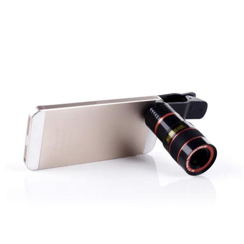 Objectif de télescope universel pour caméra, Zoom optique 12x à Clip, pour téléphone portable, IPhone, accessoires d'objectif de téléphone portable