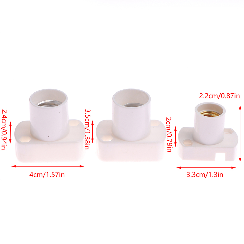 Branco Mini Screw Lamp Base, suporte da lâmpada, soquete da lâmpada, adaptador de fixação, acessórios da lâmpada, E12, E14, E17